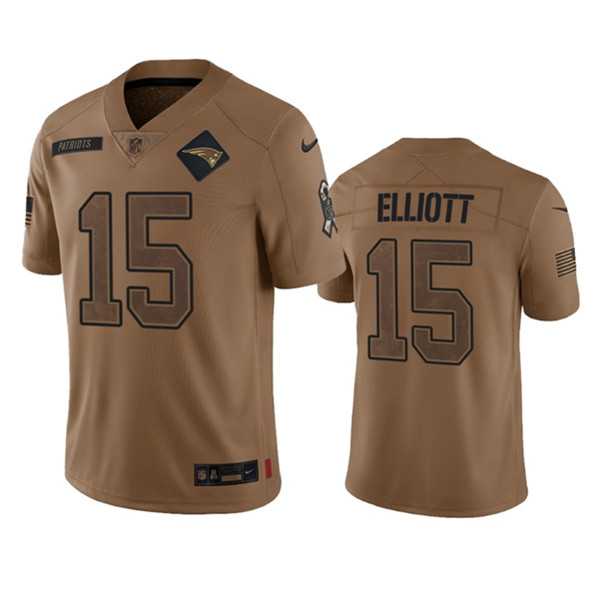 Men's New England Patriots #15 Ezekiel Elliott 2023 Brown Salute To Service Limited Football Stitched Jersey Dyin,We sell and wholesale Men's New England Patriots #15 Ezekiel Elliott 2023 Brown Salute To Service Limited Football Stitched Jersey Dyin on line form chian!